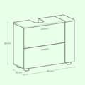 Miniatyrbild 5 av 5: Rootz Badrumsvaskskåp - Öppna fack - Badrumsförvaring - MDF Material - Space Saving Design - 30 cm x 80 cm x 64 cm