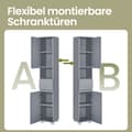 Miniatyrbild 5 av 6: Rootz Badrumsskåp - Badrumsmöbler - förvaringsenhet - Spacebesparing Design - 30 x 30 x 170 cm