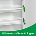 Miniatyrbild 5 av 5: Rootz Badrumsskåp - Badrumsförvaring - 2 -dörrars garderob - Justerbara hyllor - MDF - 30 x 60 x 100 cm