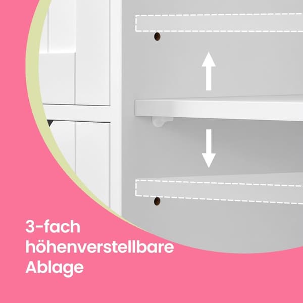 Rootz Badrumskåp - smalt sidoskåp - Lagringsarrangör - Space Saving Design - 55 cm x 82 cm x 30 cm