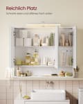 Miniatyrbild 3 av 7: Rootz Badrumskåp - förvaringsenhet - Vanity Capboard - White Finish - Organiserar Essentials - 16,5 cm x 90 cm x 75 cm