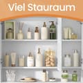 Miniatyrbild 3 av 6: Rootz Badrumskåp - 3 Door Mirror Cabinet - Träflipplatta - Molnvit finish - 16,5 x 90 x 75 cm