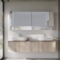 Miniatyrbild 6 av 6: Rootz Badrumskåp - 3 Door Mirror Cabinet - Träflipplatta - Molnvit finish - 16,5 x 90 x 75 cm