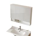 Miniatyrbild 1 av 6: Rootz Badrumskåp - 3 Door Mirror Cabinet - Träflipplatta - Molnvit finish - 16,5 x 90 x 75 cm