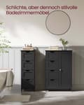 Miniatyrbild 7 av 7: ROTZ BAMBRUMS SIDA CABILET - Förvaringskista - 4 Lådenhet - Svart MDF - 30 x 30 x 82 cm