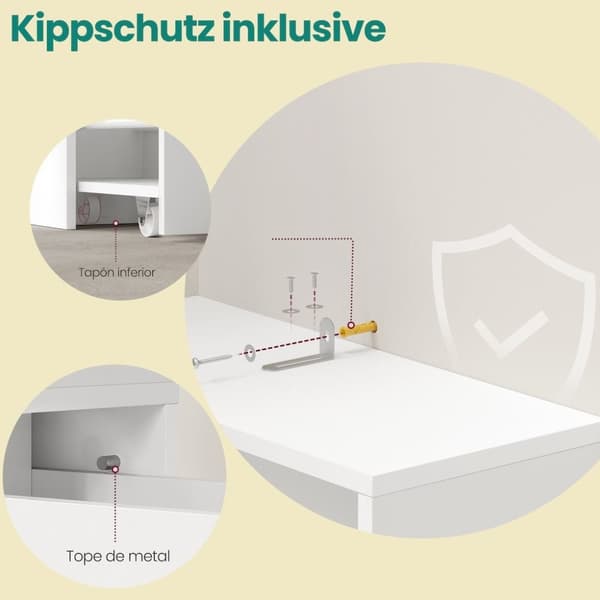 Rootz Badrumskåp - Titt skåp - Sm smag badrumsförvaring - Spacebesparing - 40 cm x 18 cm x 134,4 cm - Klassisk vit spånskiva