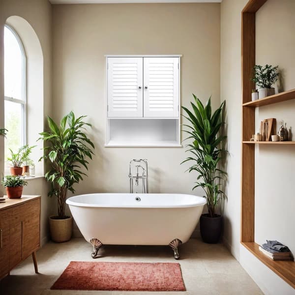 Rootz badeværelse vægskab - medicinskab - justerbar hylde - hvid elegance og let adgang - 60 cm x 20 cm x 70 cm