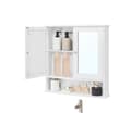 Miniatyrbillede 1 af 5: Rootz Mirror Cabinet - Badeværelsesskab - Vægskab - Rumbesparende - 56 cm x 58 cm x 13cm