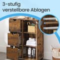 Miniatyrbild 3 av 5: Rootz smalt badrumsskåp - sidoskåp - vintage brunt trä - rymdbesparande - 60 cm x 30 cm x 80 cm