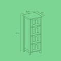 Miniatyrbillede 5 af 5: Rootz Side Cabinet 4 Skuffe Unit - Badeværelsesopbevaring - Arrangør - Funktionel design - 30 cm x 82 cm x 30 cm