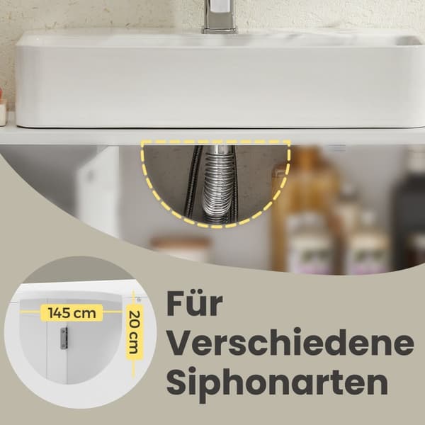 Rootz Sink Cabinet - Basskåp - Badrumsskåp - Space Saving Storage - 30 cm x 90 cm x 60 cm