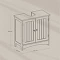 Miniatyrbild 3 av 5: Rootz Sink Cabinet - Vanity Unit - Basskåp - Kompakt lagring - MDF White - 60 cm x 60 cm x 30 cm