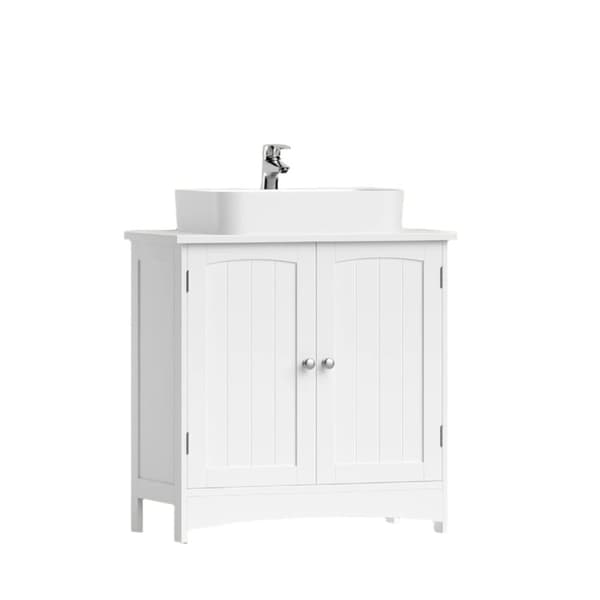 Rootz Sink Cabinet - Vanity Unit - Basskåp - Kompakt lagring - MDF White - 60 cm x 60 cm x 30 cm