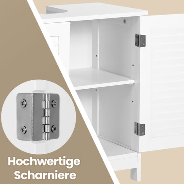Rootz Sink Cabinet - Badeværelsesskab - Opbevaringsskab - Justerbar hylde - 60 cm x 30 cm x 60 cm