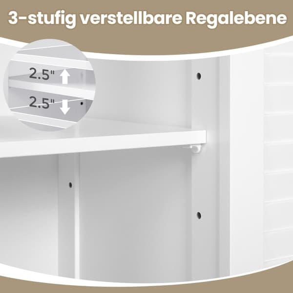 Rootz Sink Cabinet - Badeværelsesskab - Opbevaringsskab - Justerbar hylde - 60 cm x 30 cm x 60 cm