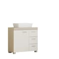 Miniatyrbild 1 av 6: Rootz Sink Cabinet - Badrumskåp - Vanity Cabinet - 3 stora lådor - MDF - 30x70x64cm