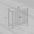 Miniatyrbild 3 av 5: Rootz Sink Cabinet - Vanity Unit - Basskåp - MDF Hållbar förvaring - 60x30x60cm