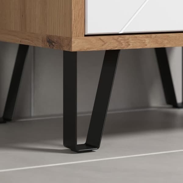 Högskåp - TRENDTEAM - Touch-serien - Vit/Brun - 36 cm - 191 cm hög