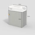 Miniatyrbillede 5 af 10: Badeværelsesskab med håndvask 46 cm – væghængt underskab til små badeværelser og gæstetoilet, hvid