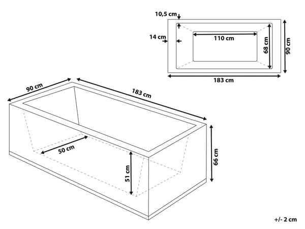Poreamme musta 183 x 90 x 66 cm akryyli LED-valot 2 hengelle oikea rosteri metalli