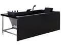 Pikkukuva 6 / 11: Poreamme musta 183 x 90 x 66 cm akryyli LED-valot 2 hengelle oikea rosteri metalli