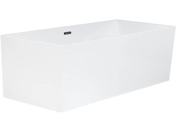 Kylpyamme valkoinen 170 x 60 x 76 cm akryyli suorakulmio 240 L ylivuotojärjestelmä