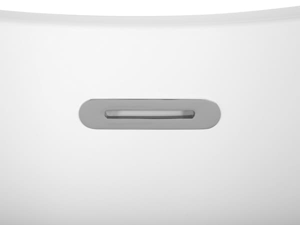 Badekar Hvid Sølv Akryl 170x77 cm Moderne Skandinavisk Minimalistisk Design Oval Fritstående Bad Badeværelse