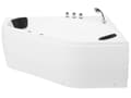 Miniatyrbillede 9 af 11: Hjørne Bad Hvid Akryl 140 x 140 cm 2-pers. Massage Jets Nakkestøtte LED Lys