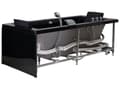 Miniatyrbillede 7 af 11: Bad Sort Akryl 183 x 90 cm Højre Hånds Massage Jets Nakkestøtte LED Lys
