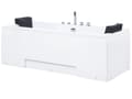 Miniatyrbillede 9 af 11: Badekar Hvid Akryl Sanitær 170 x 75 x 60 cm Rektangulær Hjørnebadekar med LED Lys Massage Funktion Nakkestøtte Moderne Design Badeværelse