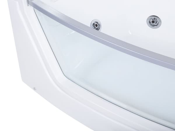 Boblebad Bad Hvid Sanitær Akryl Glas Gennemsigtig Rektangulær 119 x 85 cm med Nakkestøtte Moderne Design