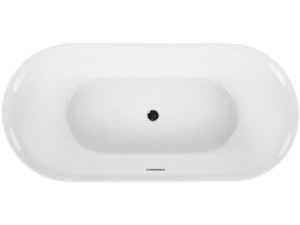 Kylpyamme vapaasti seisova musta akryyli 170 x 80 cm ovaali moderni tyyli