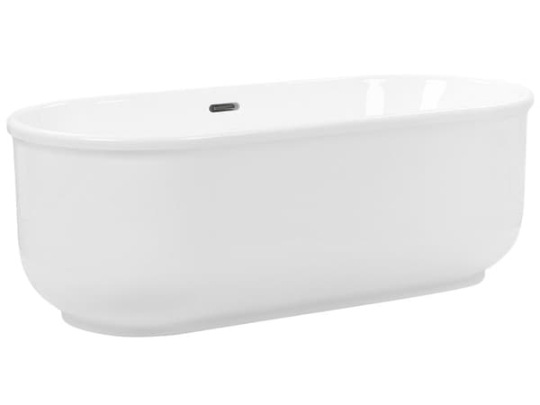 Vapaasti seisova kylpyamme valkoinen 170 cm ovaali moderni minimalistinen tyyli