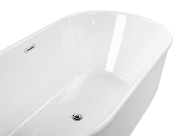 Vapaasti seisova kylpyamme valkoinen 170 cm ovaali moderni minimalistinen tyyli