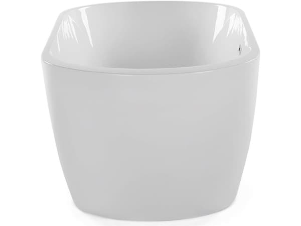 Bad Hvid med Sølv Sanitær Akryl Single 150 x 75 cm Fritstående Moderne Overløbssystem