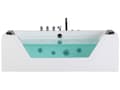 Miniatyrbillede 6 af 11: Massage Punkter Nakkestøtte Bad Hvid Sølv med LED Sanitærakryl og Glas 150 x 71 cm Elegant Moderne