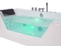Miniatyrbillede 7 af 11: Massage Punkter Nakkestøtte Bad Hvid Sølv med LED Sanitærakryl og Glas 150 x 71 cm Elegant Moderne