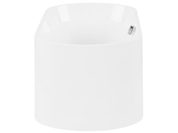 Badekar Hvid Blank Sanitær Akryl 170 x 75 cm Fritstående Siddebadekar til Voksne Moderne Ellipse formet Badeværelse Inspiration Indretning