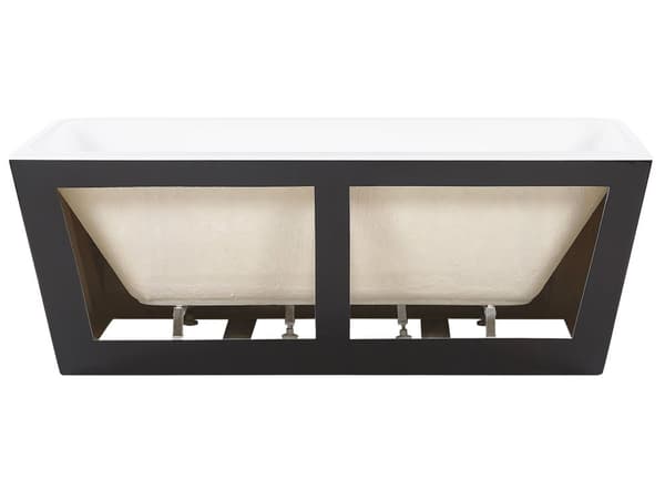 Fritstående Badekar Sort Sanitær Akryl Oval 170 x 80 cm Minimalistisk Design