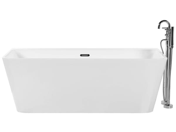 Fritstående Badekar Hvid Sanitær Akryl Single 170 x 80 cm Minimalistisk Design