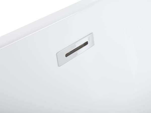 Poreamme musta 170 x 80 x 60 cm akryyli ovaali LED-valo ylivuotojärjestelmä