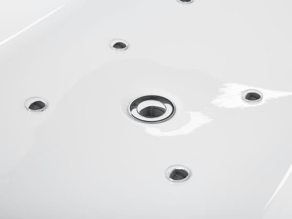 Boblebad Spabad Fritstående Sort LED Sanitær Akryl Oval Moderne Stil