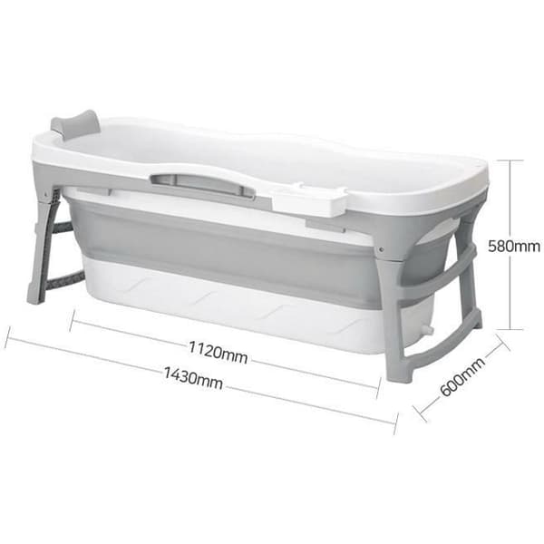 Foldbart badekar til voksne - 143cm