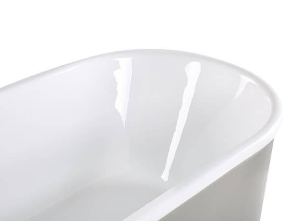 Vapaasti seisova kylpyamme hopea 170 cm ovaali moderni minimalistinen tyyli