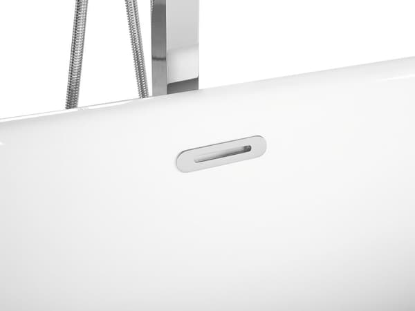 Vapaasti seisova kylpyamme hopea 170 cm ovaali moderni minimalistinen tyyli