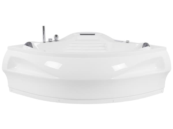Kulmaporeamme valkoinen LED-valoilla akryyli 210 x 145 cm bluetooth-kaiutin moderni tyyli