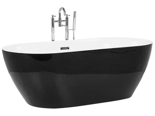 Fritstående Bad Blank Hvid Sanitær Akryl 170 x 79 cm Oval Moderne Design toilet tilbehør