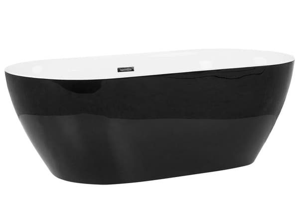 Fritstående Bad Blank Hvid Sanitær Akryl 170 x 79 cm Oval Moderne Design toilet tilbehør