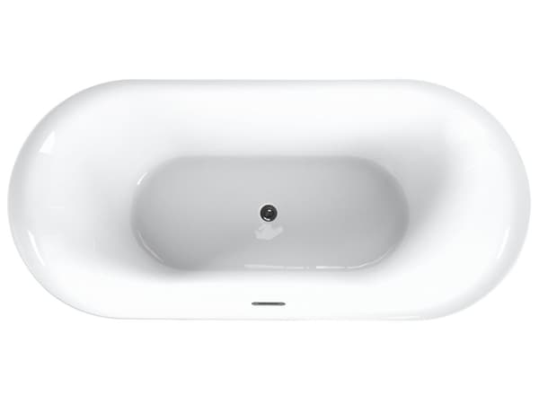 Fritstående Bad Blank Hvid Sanitær Akryl 170 x 79 cm Oval Moderne Design toilet tilbehør