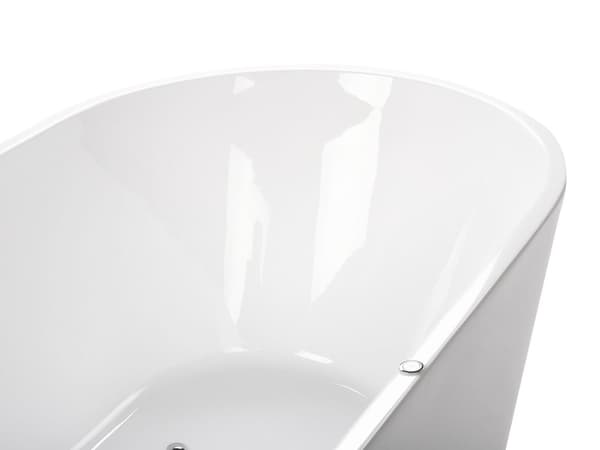 Kylpyamme vapaasti seisova valkoinen akryyli LED-valoilla 170 cm ovaali moderni tyyli
